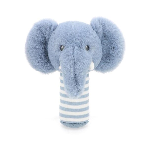 Keeleco Baby 14cm Elephant Stick Rattle Animal Stuffed Plush Kids Toy Blue 0m+