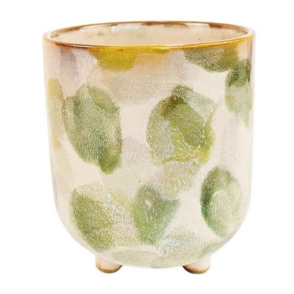 Urban 15cm Ceramic Della Artisian Planter Plant Pot Home/Garden Decor Green