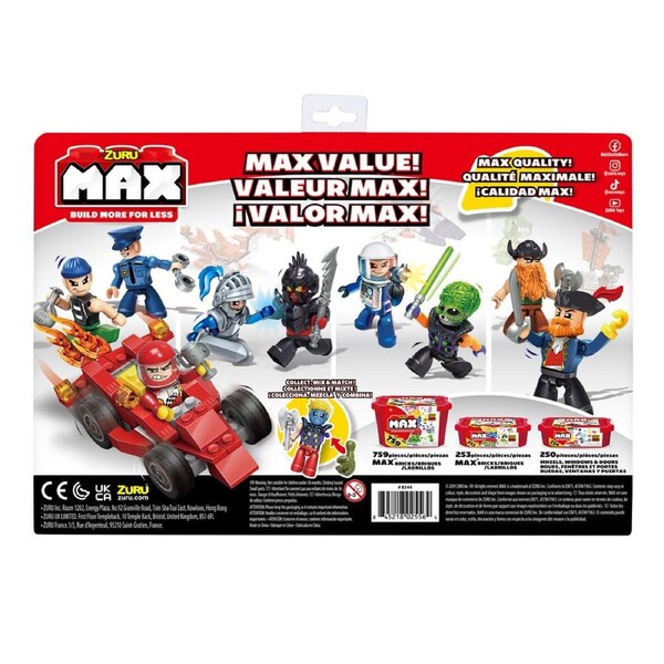 15pc Zuru Max Build Construction Figurine Pack Kids Interactive Figure Toy 3y+