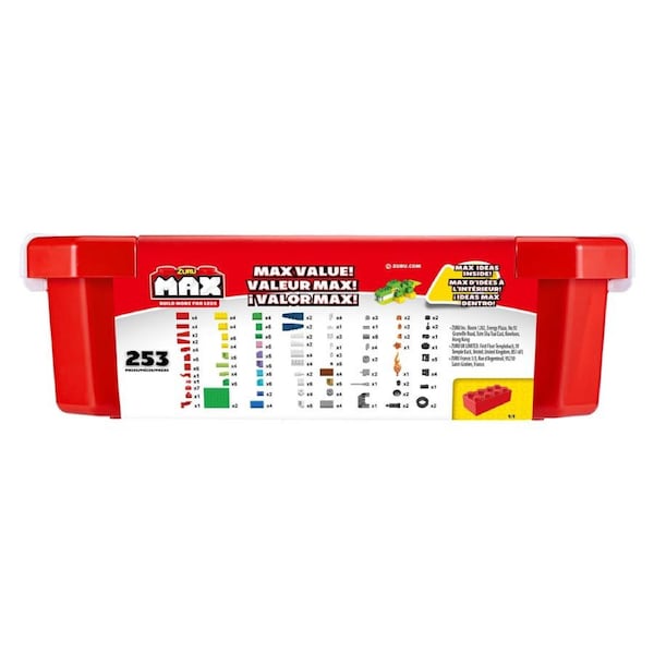 253pc Zuru Max Build Construction Value Tub Bricks Kids Building Play Toy 3y+