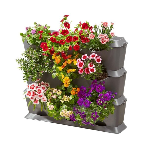 Gardena 13150-20 Basic Terrace/Balcony Vertical Planter Box Set Plants/Flowers