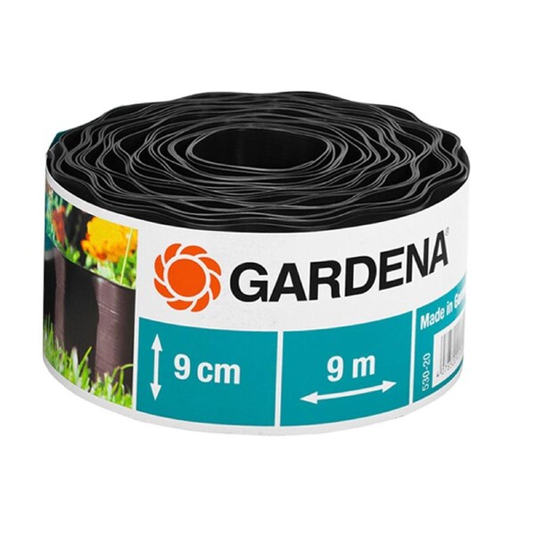 Gardena Plastic Outdoor Garden Bed Decorative Edging/Fencing 9 cm x 9 m