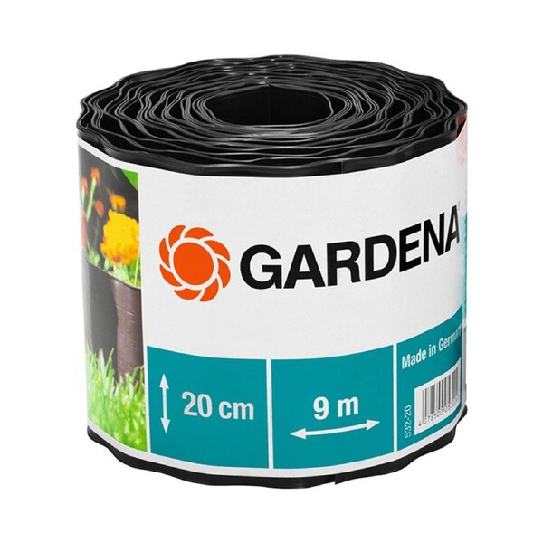 Gardena Plastic Outdoor Garden Bed Decorative Edging/Fencing 20cm x 9m