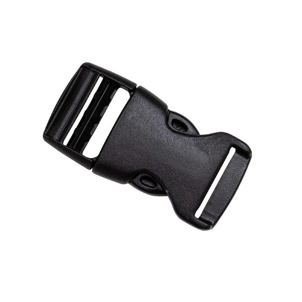 GMP Trovato Premium Plastic Side Release Buckle Clip 25mm Bag 10 Black