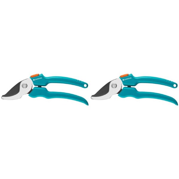 2x Gardena Classic Bypass Secateurs Garden Plant/Flower Pruning Cutting Tool