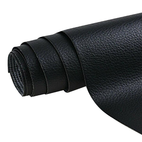 Self Adhesive PU Leather Repair Patch Couch Sofa Car Seat Renovation Sticker Black 50x137cm