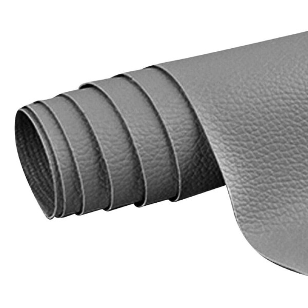 Self Adhesive PU Leather Repair Patch Couch Sofa Car Seat Renovation Sticker Grey  50x137cm