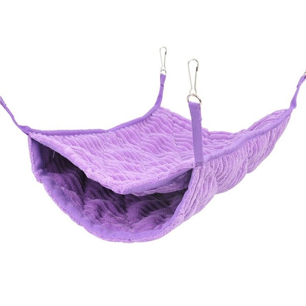 Ferret Hammock Hamster Rat Totoro Squirrel Hanging Nest Bed Pet Sleeping Bed Purple