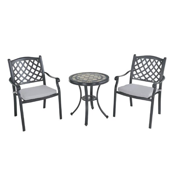 FurnitureOkay Orlando-Athens 3-Piece Cast Aluminium Outdoor Dining Setting