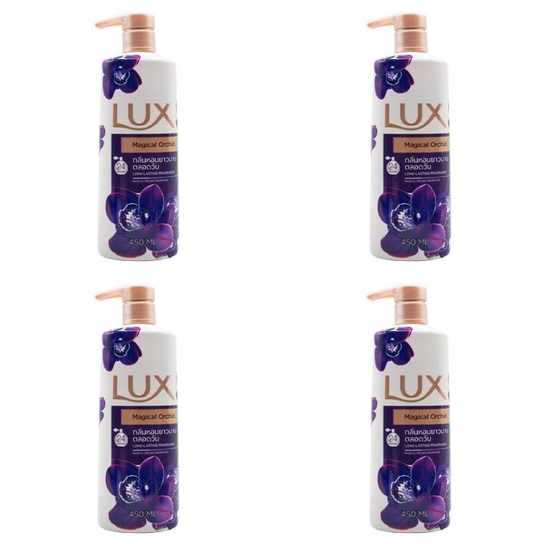 4PK Lux 450ml Body Wash Liquid Skin Cleanser Shower Bath Soap Magical Orchid