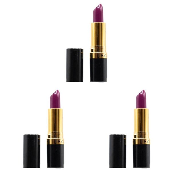 3PK Revlon 4.2g Lipstick Super Lustrous Womens Cosmetic Makeup #771 Berry Crush