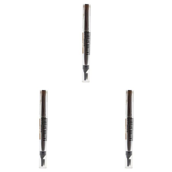 3PK Maybelline 1.1g Brow Lift Stick Tattoo Studio Womens Makeup Soft Brown #255