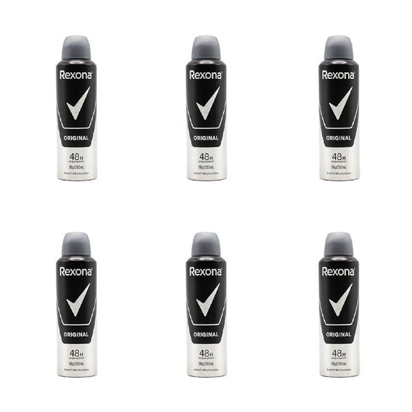 6PK Rexona 116g/200ml Antiperspirant Deodorant Spray 48hr Protection Original