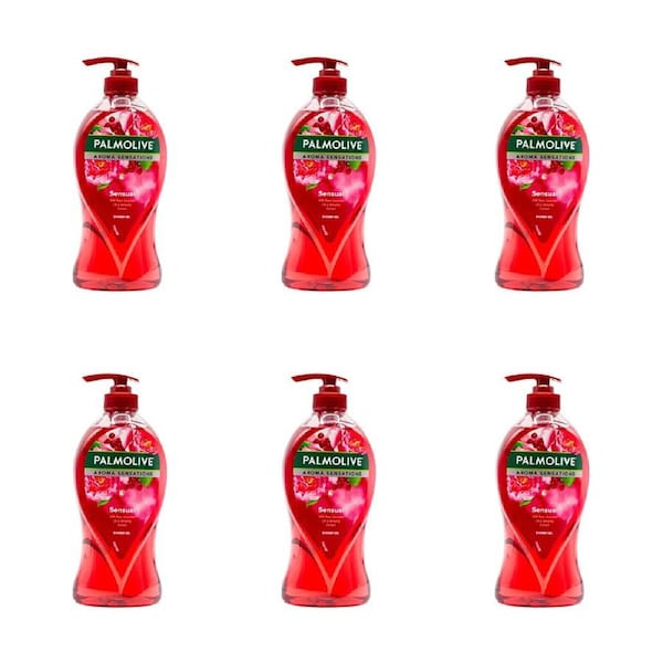 6PK Palmolive 750ml Aroma Sensations Shower Gel Bathroom Skin/Body Wash Sensual