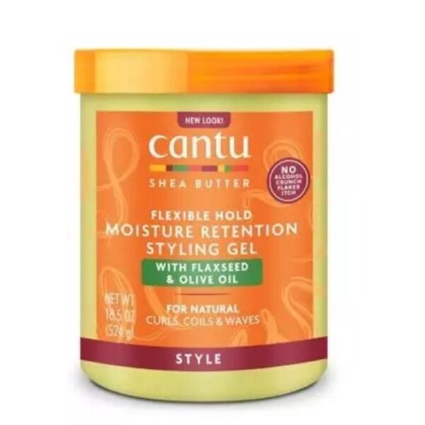 Cantu Moisture Retention Styling Gel with Flaxseed & Olive Oil 524g (18.5oz)