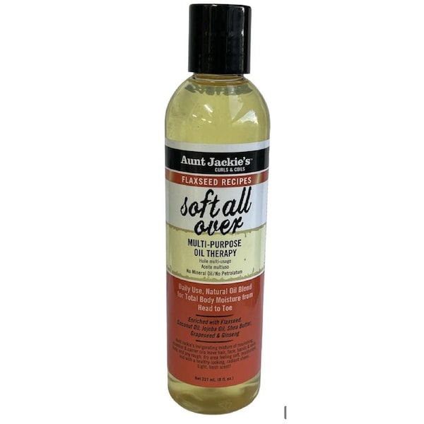 Aunt Jackie's Curls Flaxseed Recipes Soft All Over Multi-Purpose Oil Therapy 237mL (8oz)