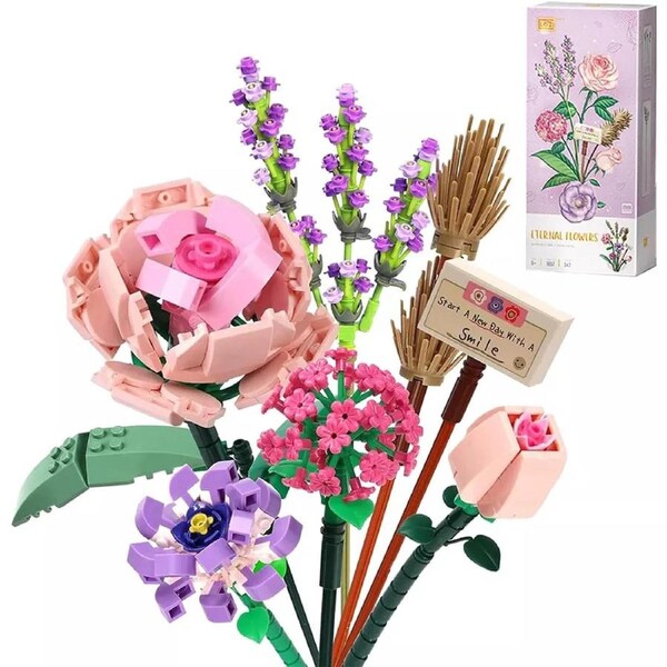 DIY Rose Building Kit - Creative Flower Blocks