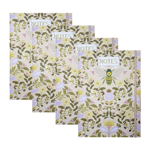 4PK LVD Bee Folk A4 Padfolio Memo/Noted Pad Office Writing Stationery 22x30cm