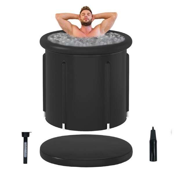 Advwin Portable Ice Bath Tub 80 x 75cm 376L Multiple Layered Foldable Cold Plunge Tub