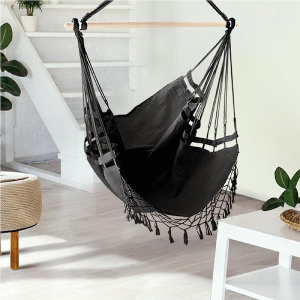 Gardeon Portable Hammock Chair Outdoor Hanging Hammocks Gream
