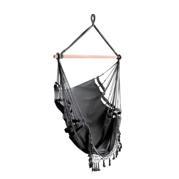 Gardeon Portable Hammock Chair Outdoor Hanging Hammocks Grey