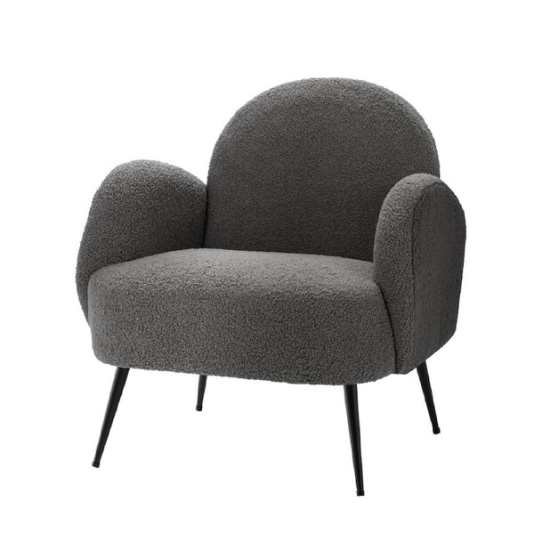 Artiss Armchair Boucle Accent Chairs Charcoal/White Charcoal