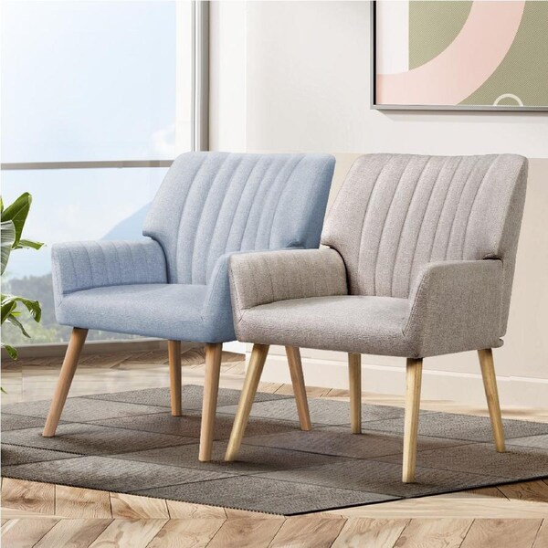 Artiss Armchair Lounge Chair Armchairs Accent Chairs Sofa Couch Beige