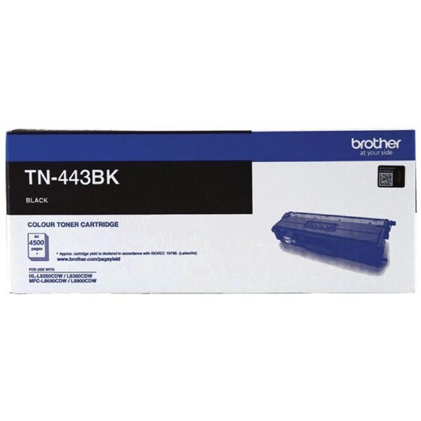 Brother High Yield Black Toner - 4500 Pages (TN-443BK)