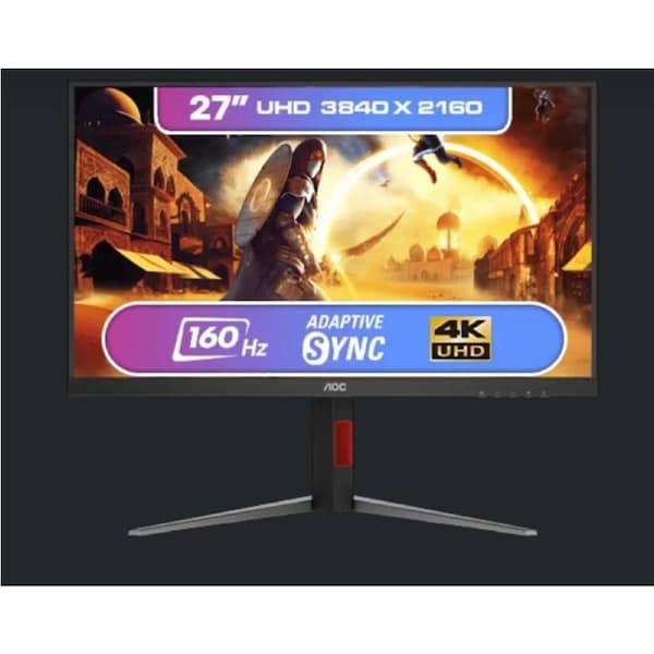 AOC 27' 4K IPS HDR400, 160hz 0.5ms, 16:9, 3840 x 2160 UHD Speakers HDMI 2.1 x 2 DisplayPort 1.4 x 1 Gaming and Multimedia Monitor U27G42