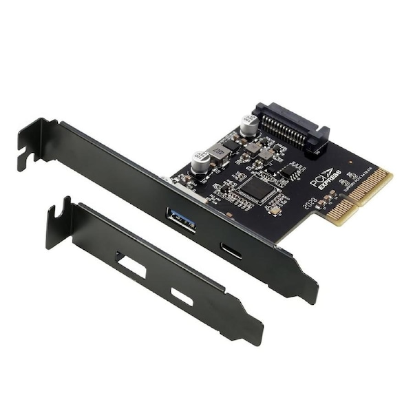 Simplecom PCIe x4 to 2-Port USB3.2 G2 USB-C/USB-A Expansion Card [EC312V2]