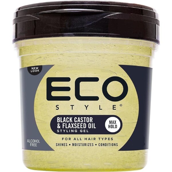 Eco Style Professional Styling Gel Black Castor & Flaxseed Oil 946mL (32oz)