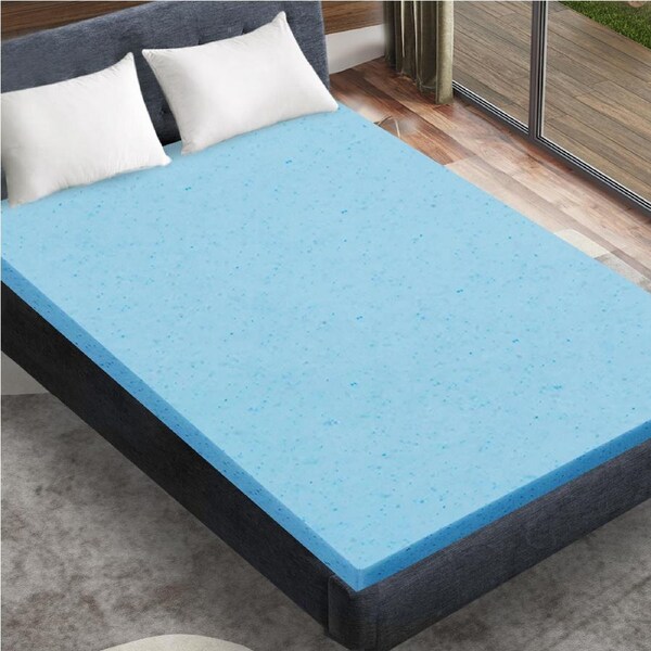 Dreamz Cool Gel Memory Foam Mattress Topper 5/8cm Bamboo Cover Double Queen King King Single(5cm thick)