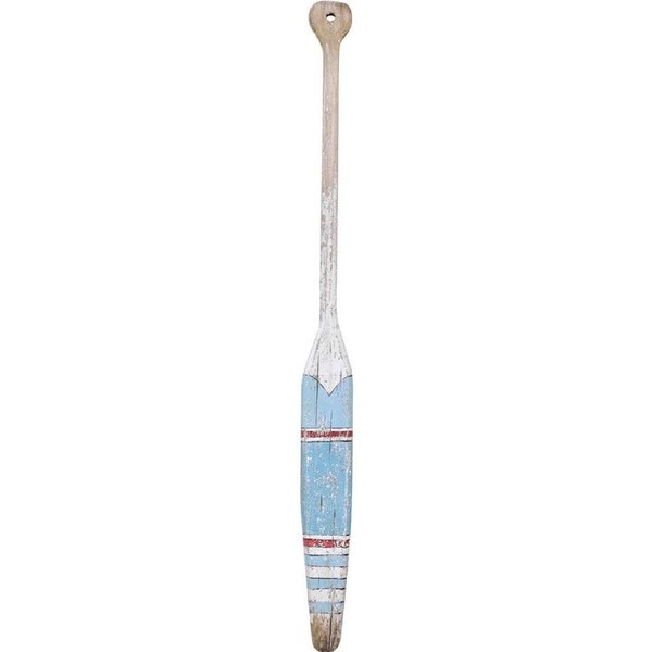 Lavida Oar Rustic MED Home/Office Beachside Ornament Decor 99x8cm BLU/WHT