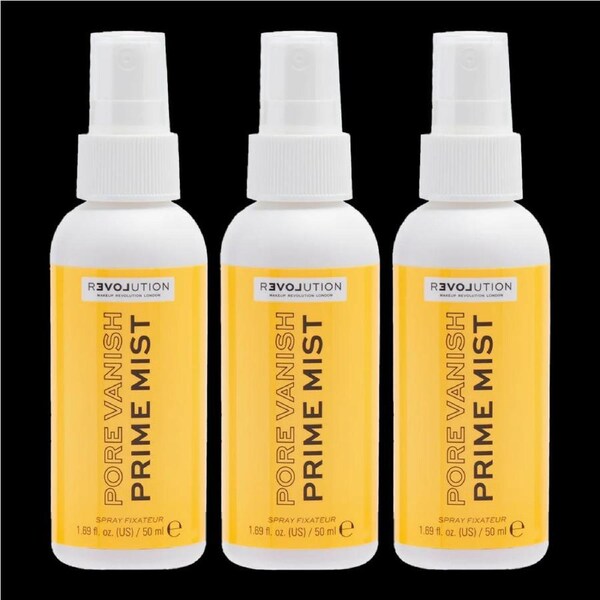 Relove by Revolution Pore Vanish Prime Mist Setting Spray 50ml - 3 pack