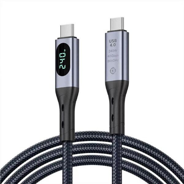 240W PD USB-C to Type C Cable USB 4.0 Gen 3 8K 40Gbps Video Laptop Fast Charging