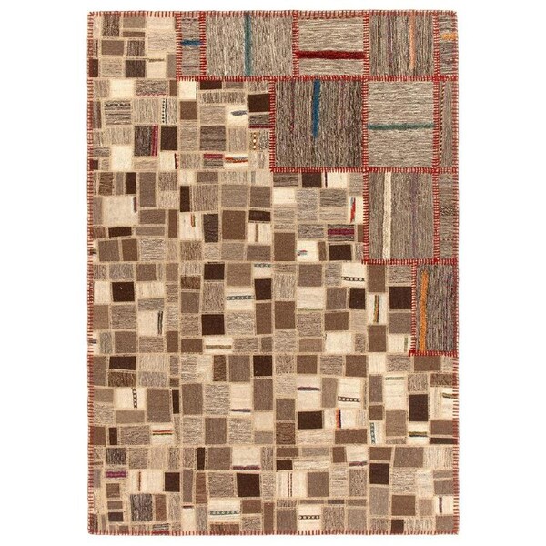 Rug Culture Hand Knotted Azerbaijani Kilim Rectangle Rug Brown 225X157Cm