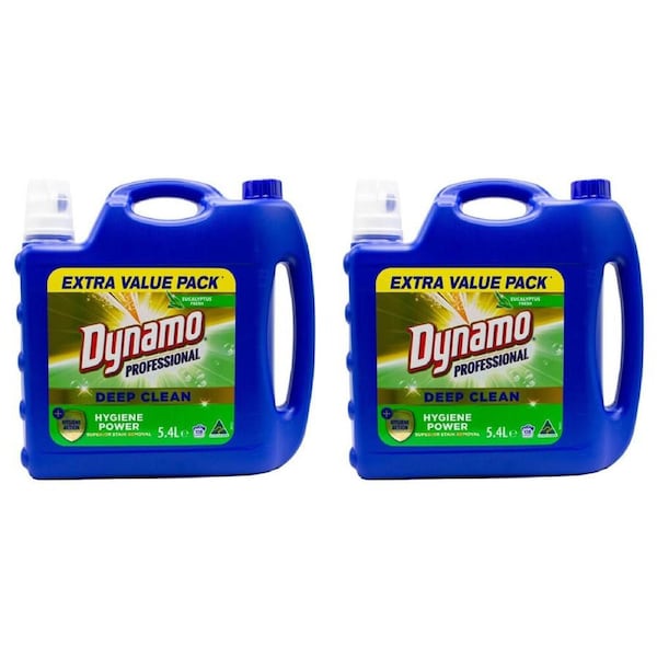2PK Dynamo Professional Deep Clean Liquid Laundry Detergent Stain Remover 5.4L