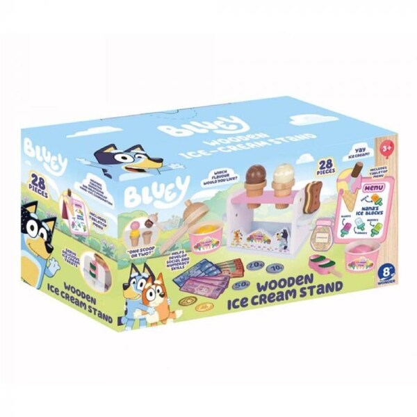 Bluey Wooden Ice Cream Stand Playset