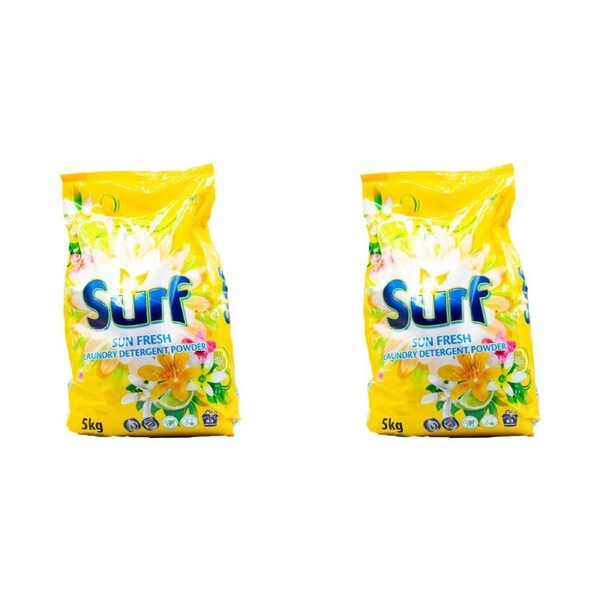 2PK Surf Stain Removal Deep Clean Laundry Detergent Washing Powder 5kg Sun Fresh