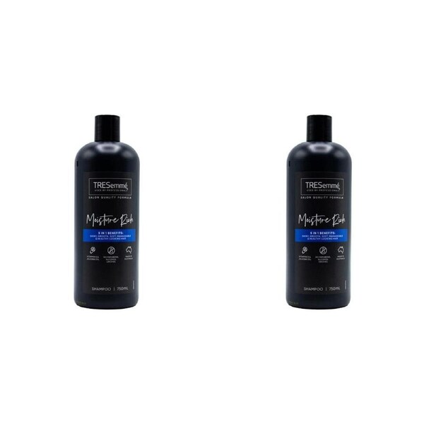 2PK Tresemme 750ml Hair Care Shampoo Moisture Rich Bath/Shower w/ Jojoba Oil