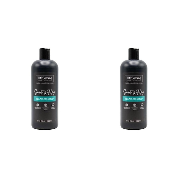 2PK Tresemme 750ml Hair Care Shampoo Bath/Shower Frizz Control Smooth & Silky