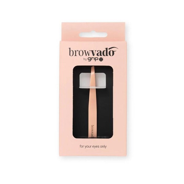 Browvado By Grip Rose Gold Slanted Tweezers