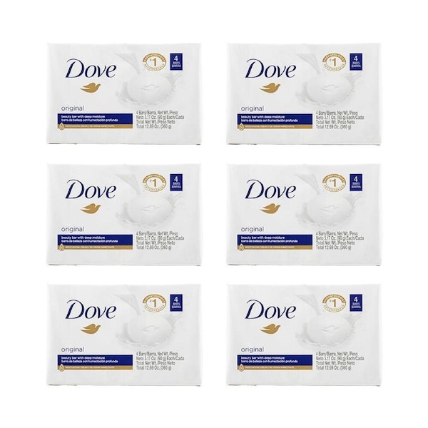 24pc Dove 90g Beauty Bar Bathroom Shower Body Soap w/ Deep Moisture Original