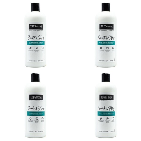 4PK Tresemme 750ml Hair Care Conditioner w/ Sunflower Seed Oil Smooth & Silky