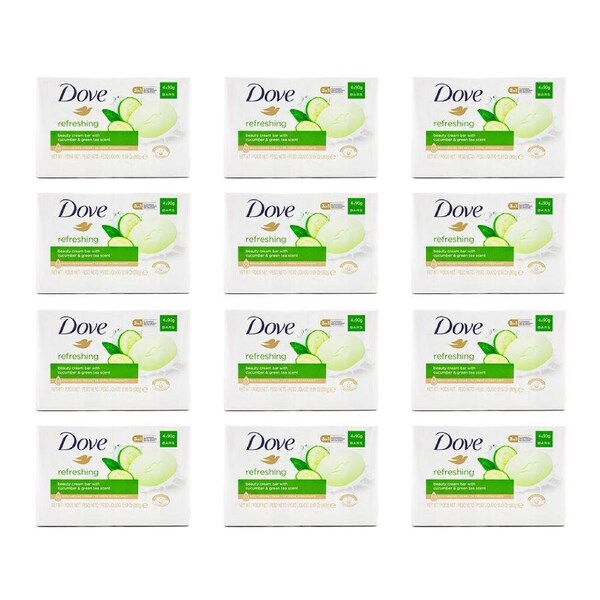 48pc Dove 90g Beauty Cream Bar Soap Refreshing w/ Cucumber & Green Tea Scent