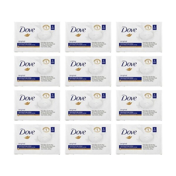 48pc Dove 90g Beauty Bar Bathroom Shower Body Soap w/ Deep Moisture Original
