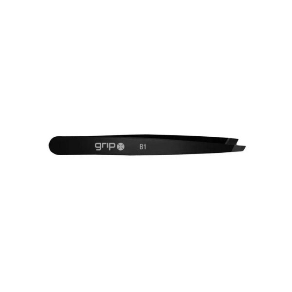 Grip Tweezers Slanted Tip Black B1