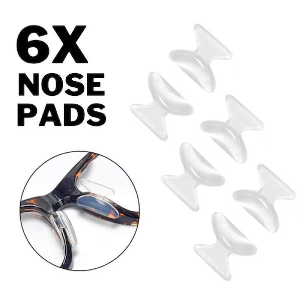Anti-Slip Silicone Stick On Nose Pads For Eyeglass Sunglasses Glasses 6x