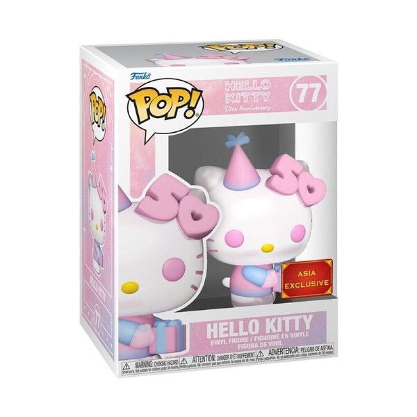 Funko Pop Hello Kitty 50th - Hello Kitty with Party Hat #78 Vinyl Figure