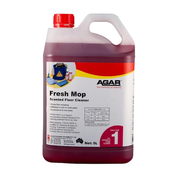 5L Agar Fresh Mop hard floor cleaner for high-gloss floors